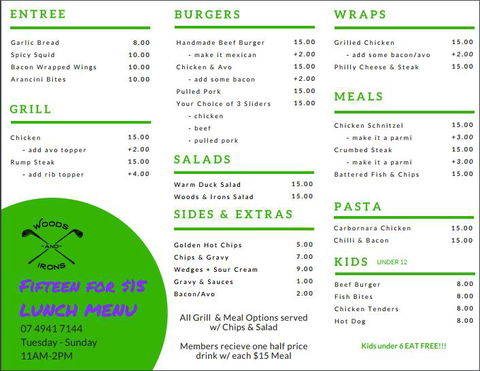 Woods And Irons Restaurant @ The Moranbah Golf Club - Tourism Adelaide 4
