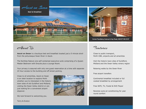 Ascot On Swan Bed & Breakfast - Tourism Adelaide 14