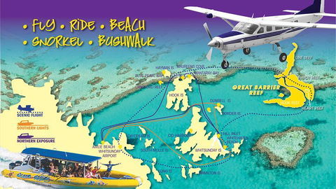 Scenic Flight - Great Barrier Reef, Heart Reef, Whitehaven Beach & Hill Inlet! - Tourism Adelaide 0